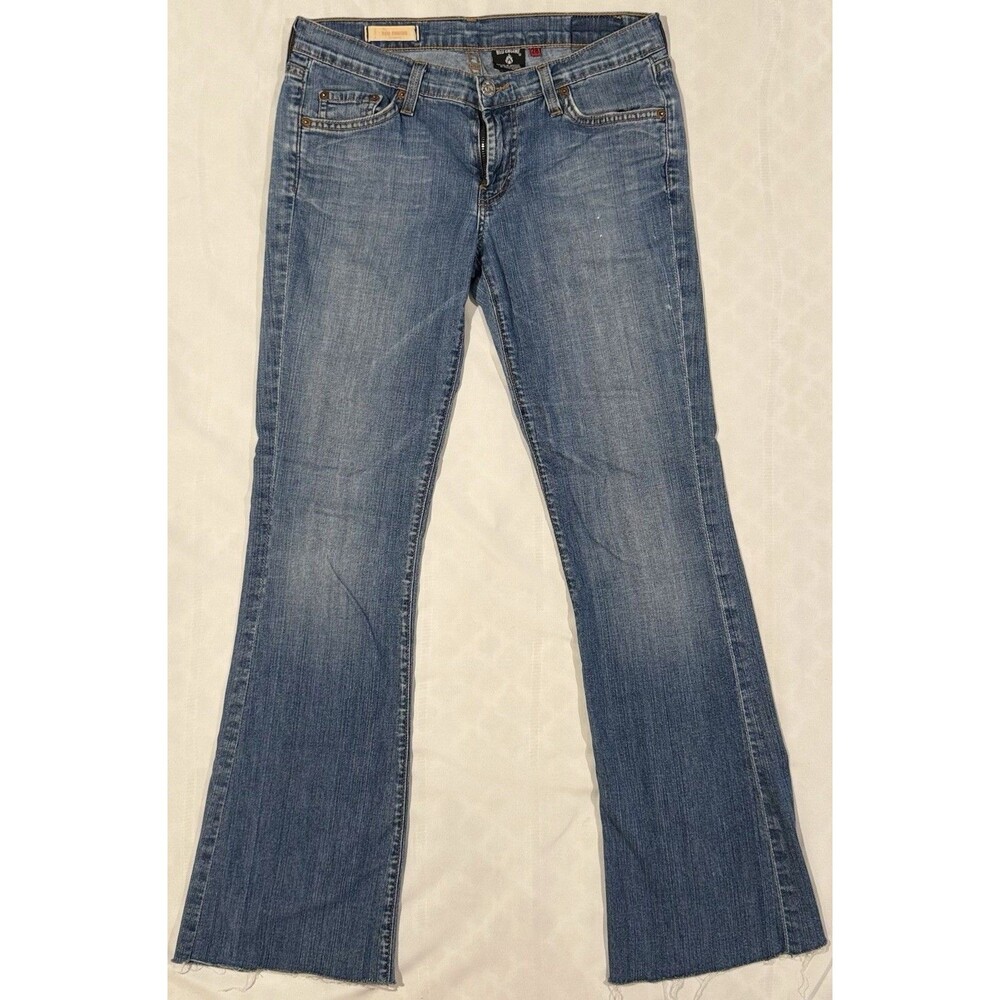 Vintage Y2K Red Engine Co Jeans Womens 28 Blue Bootcut Stretch Low Rise USA Made